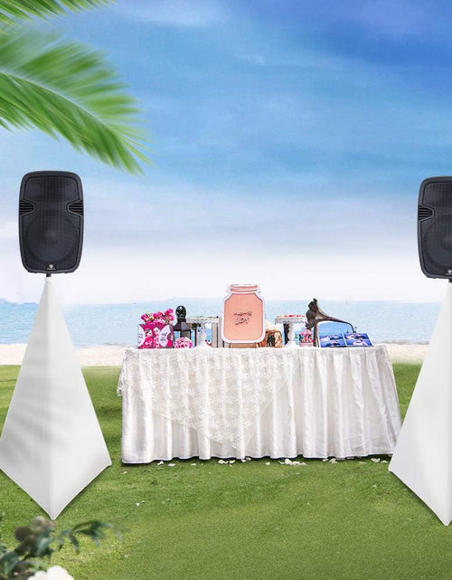 Load image into Gallery viewer, Speaker Stand Cover Tripod Stand Skirt Skrim 360 Degree Cover White X 2
