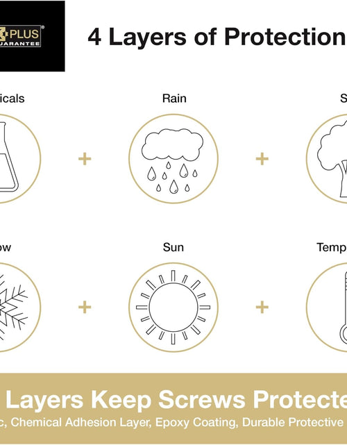Load image into Gallery viewer, 2-1/2 Inch Epoxy Coated Exterior Wood and Fence Screws #10 X 2-1/2" Torx/Star Drive Included Coarse Thread, Outdoor Rust Resistant Decking Screw, Tan, 5 Lb Box, 365 Pieces | 48416
