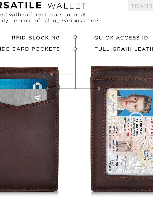 Load image into Gallery viewer, Money Clip Wallet - Mens Wallets Slim Front Pocket RFID Blocking Card Holder Minimalist Mini Bifold
