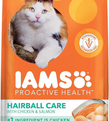 PROACTIVE HEALTH Adult Hairball Care Dry Cat Food with Chicken and Salmon Cat Kibble, 7 Lb. Bag