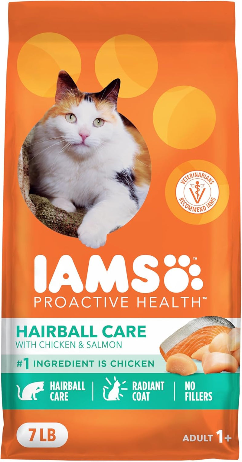 PROACTIVE HEALTH Adult Hairball Care Dry Cat Food with Chicken and Salmon Cat Kibble, 7 Lb. Bag