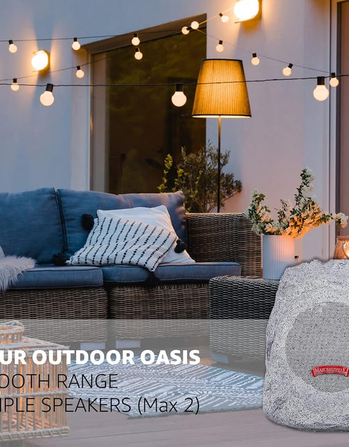 Load image into Gallery viewer, Margaritaville Outdoor Rock Bluetooth Wireless Speaker | Durable Bluetooth Speakers, Fantastic Yard or Patio Decor, IPX-4 Waterproof Rated, Granite Grey “On the Rock”
