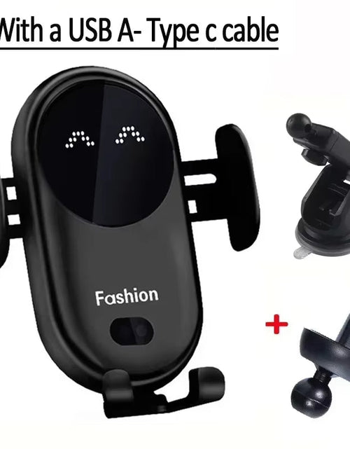 Load image into Gallery viewer, Automatic Clamping Infrared Induction Car Wireless Charger Stand for Iphone 11 12 13 14 15 Pro Max Samsung Galaxy S20 21 Plus
