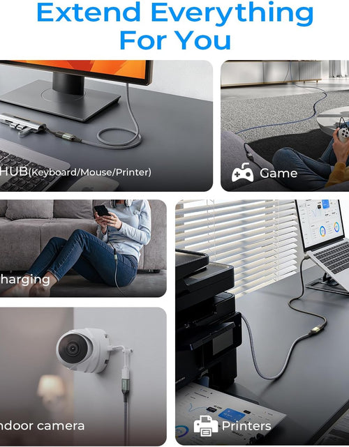 Load image into Gallery viewer, USB Extension Cable 10FT,USB Extender,Usb 3.0 Extension Cable, Male to Female Cord High Data Transfer Compatible with Webcam,Usb Keyboard,Flash Drive,Hard Drive,Printer
