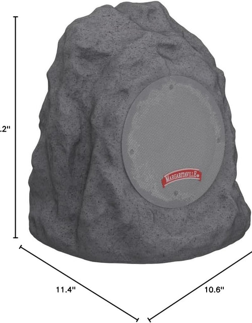 Load image into Gallery viewer, Margaritaville Outdoor Rock Bluetooth Wireless Speaker | Durable Bluetooth Speakers, Fantastic Yard or Patio Decor, IPX-4 Waterproof Rated, Granite Grey “On the Rock”
