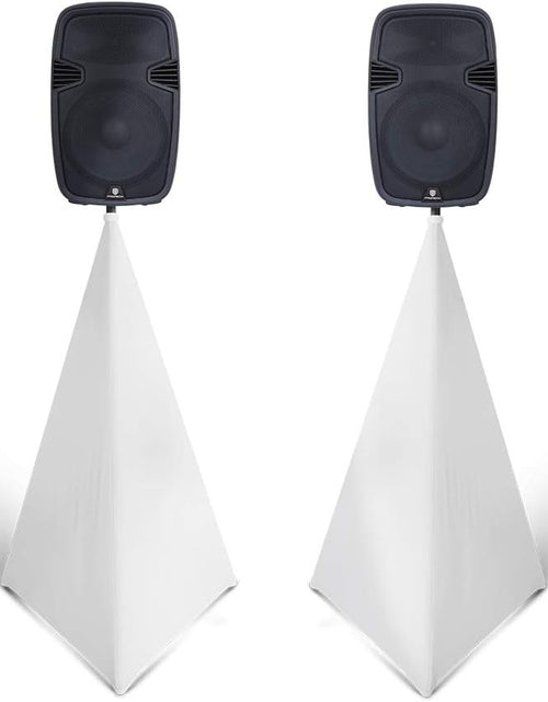 Load image into Gallery viewer, Speaker Stand Cover Tripod Stand Skirt Skrim 360 Degree Cover White X 2
