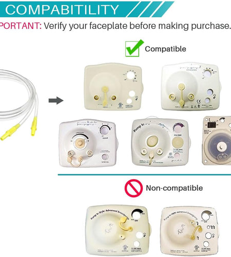 Pump in Style Tubing X4, Spare and Replacement Tubing Compatible with Medela Pump in Style Advanced Breast Pump - BPA Free (4 Pc)