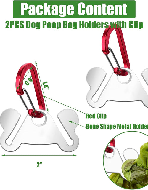 Load image into Gallery viewer, 2PCS Dog Poop Bag Holder, Waste Bag Holder, Dog Poop Bag Carrier, Hand Free Holder
