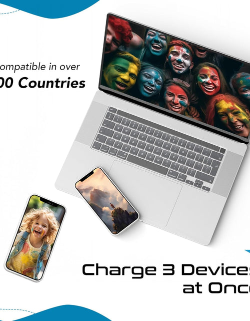 Load image into Gallery viewer, World Travel Plug Adapter Set by , Safe USB-C 30W PD &amp; QC 3.0-2 USA Socket - Compact &amp; Powerful - Use in Europe, Asia, Australia, Japan - Includes Type A, B, C, E/F, G, I Swadapt Attachments
