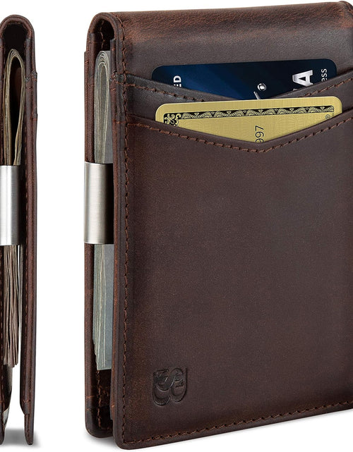 Load image into Gallery viewer, Money Clip Wallet - Mens Wallets Slim Front Pocket RFID Blocking Card Holder Minimalist Mini Bifold
