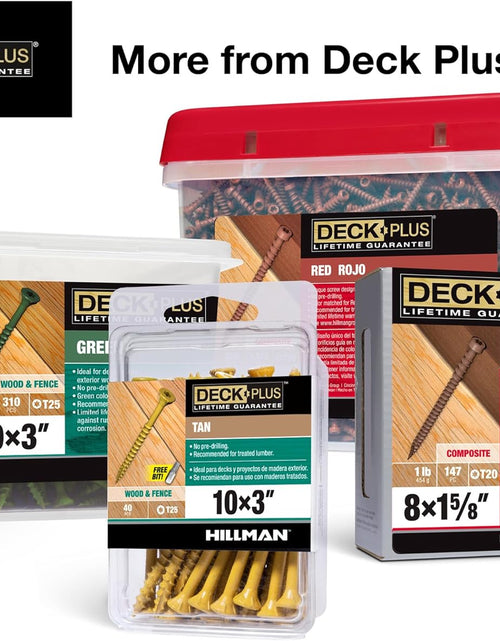 Load image into Gallery viewer, 2-1/2 Inch Epoxy Coated Exterior Wood and Fence Screws #10 X 2-1/2" Torx/Star Drive Included Coarse Thread, Outdoor Rust Resistant Decking Screw, Tan, 5 Lb Box, 365 Pieces | 48416
