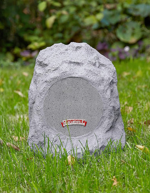 Load image into Gallery viewer, Margaritaville Outdoor Rock Bluetooth Wireless Speaker | Durable Bluetooth Speakers, Fantastic Yard or Patio Decor, IPX-4 Waterproof Rated, Granite Grey “On the Rock”
