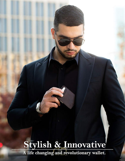 Load image into Gallery viewer, Money Clip Wallet - Mens Wallets Slim Front Pocket RFID Blocking Card Holder Minimalist Mini Bifold
